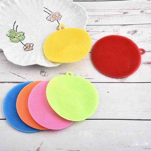 Tapis isolant thermique et lingettes de cuisine en silicone multicolores de forme ronde, vente chaude - Product Image 2