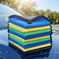 Serviette en microfibre pour le detailing automobile 600 g/m², super absorbante, douce, séchage rapide, double face, sans peluches, chiffon de nettoyage de voiture personnalisé