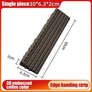 Borde de Plástico para Piso Color Madera Claro de 30*6.3*2cm para Unir Losetas - Product Image 5