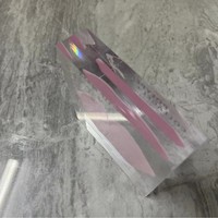 Bloc d'échantillons de masques pour les lèvres en acrylique transparent moulé sur mesure avec incrustation de résine, présentoir cosmétique pour exposition de beauté