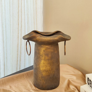 Pot de <span class=keywords><strong>poterie</strong></span> grossière en céramique émaillée pot de fleur décoratif <span class=keywords><strong>pour</strong></span> <span class=keywords><strong>jardin</strong></span> ou maison salon <span class=keywords><strong>pour</strong></span> meuble TV ornements et vase - Product Image 2