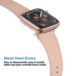 Correa de reloj inteligente clásica de cuero genuino para <span class=keywords><strong>Apple</strong></span> <span class=keywords><strong>Watch</strong></span> 38mm/42mm/45mm IWatch Series 7/6/SE/5/4/3 40mm/41mm/44mm - Product Image 5