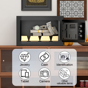 Caja Fuerte para el Hogar 20E, Caja <span class=keywords><strong>de</strong></span> Seguridad a Prueba <span class=keywords><strong>de</strong></span> Fuego para Almacenamiento <span class=keywords><strong>de</strong></span> Armas con Características <span class=keywords><strong>de</strong></span> Seguridad - Product Image 3