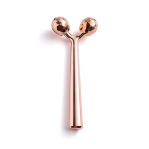 Rodillo de Masaje Facial de Metal en Forma de Rosa Dorada Clásica Personalizada - Product Image 4