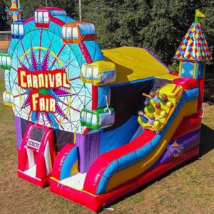 Grand combo gonflable de carnaval 5-en-1 en PVC 7x5m/25x18ft pour 5 à 10 passagers - Product Image 6