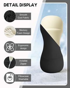 Oreiller ergonomique de soutien du cou en mousse à mémoire de forme en forme d'os, oreiller cervical orthopédique pour adultes, couleur unie, design minimaliste - Product Image 4