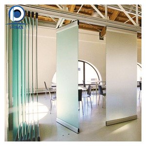 Partición de vidrio de madera de aluminio sin marco Prima con persianas - Product Image 3