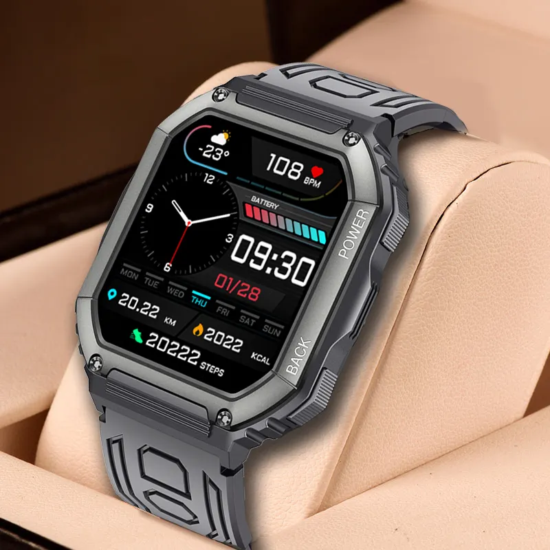 smart watches new arrivals 2022 KR06 1.8" big screen 320mah long battery life black men android KR06 reloj smart watch