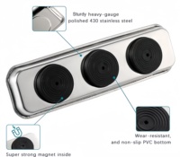 Plateau rectangulaire d'outils de pièces de vis magnétiques de plaque de bol d'aimant d'acier inoxydable pour la réparation de voiture