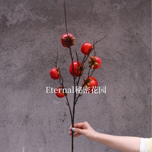 Rama de granadas artificiales rojas de Secret Garden para decoración del hogar y accesorios de fotografía - Product Image 4