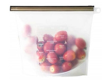 1000ml FDA sacs de stockage en silicone sans BPA de qualité alimentaire sacs en silicone réutilisables pour l'organisation à domicile voyage écologique