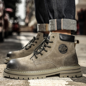 New <b>Platform</b> Height Increasing Fashion Martin <b>Boots</b> for Men Casual Street Style Shoes - Product Image 6