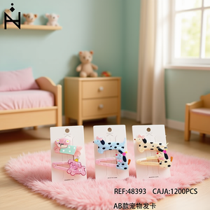 Set di 1200 fermagli per capelli a forma di animali per bambini, design carino. - Product Image 3