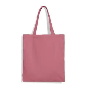 Bolsa de Tela de Algodón 140gsm Rosa Empolvado Talla Única Reciclable para Compras y Negocios con Asa para Serigrafía - Product Image 1