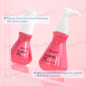 Kit Facial OEM/ODM Beauty Host de 2 Piezas, Refrescante y Control de Grasa, Antiacné, Limpiador Facial de 100g, Crema Facial de 50g, Set de Cuidado Facial Antiacné - Product Image 6