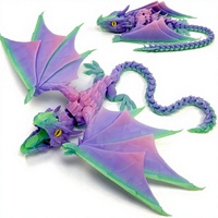Figurine de dragon articulée imprimée en 3D FDM, PLA, articulations flexibles et mobiles, décoration de bureau fantastique, thème animal, à partir de 14 ans