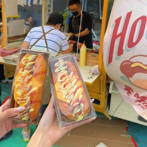 <span class=keywords><strong>Caja</strong></span> <span class=keywords><strong>de</strong></span> Papel Kraft para Empacar Hot Dogs, Bandeja para Waffles, Envase Personalizado para Comida Rápida para Llevar - Product Image 5