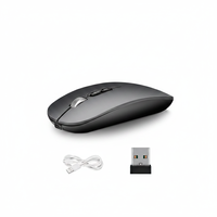 Souris sans fil ergonomique optique USB à 5 boutons avec chargement silencieux et design lumineux pour usage au bureau