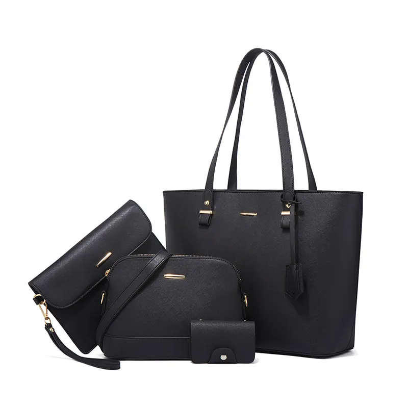 2022 New Fashion Pu Leather Women Shoulder Handbags Ladies Designer Purses Female Luxury Tote Bag Set