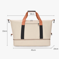 Produsen Tas Gym, Tas Duffel Fitness, Kantong Trolley, Tempat Matras Yoga, Kompartemen Sepatu, Multifungsi, Perjalanan, Unisex