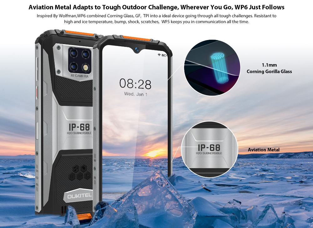 スマートフォン本体 OUKITEL  WP6 Amazon | OUKITEL WP6 simフリー スマホ 本体（2021）、10000MAH