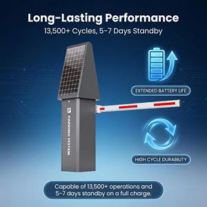 Barrière de parking <span class=keywords><strong>solaire</strong></span> DC24V avec moteur sans balais, vitesse réglable 1,5-6s, IP54, anti-choc - Product Image 1