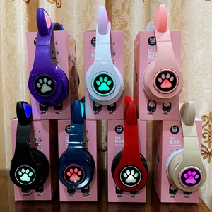 Mignon <span class=keywords><strong>casque</strong></span> <span class=keywords><strong>sans</strong></span> fil pour enfants dent bleue avec lumières LED BT V5.1 pliable rvb musique de jeu <span class=keywords><strong>casque</strong></span> <span class=keywords><strong>sans</strong></span> fil B39 - Product Image 2