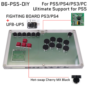 คีย์บอร์ดจอยสติ๊กเกม Hitbox แบบ VAll Buttons Hitbo X Styleideo สำหรับเกมอาร์เคด คันโยกแบบไม่มีก้านโยก  ตู้เกมต่อสู้  คันโยกอาร์เคด Ps5 B6-DIY - Product Image 6
