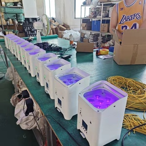 * <span class=keywords><strong>Dmx</strong></span> 512 светлая цепь, портативная перезаряжаемая Рождественская беспроводная аккумуляторная батарея 6 в 1 RgbwAUV 6*18 Вт, плоский контроллер - Product Image 2