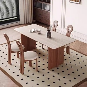 <span class=keywords><strong>Tavolo</strong></span> da pranzo in legno massello Vintage americano, lastra di roccia a 2 fori, isola della <span class=keywords><strong>penisola</strong></span> retrò francese, piccolo appartamento a casa - Product Image 2