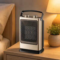 Idéal pour l'hiver, 3 niveaux de chaleur, silencieux, interrupteur anti-basculement, filtre anti-poussière, chauffage de table pour utilisation sur bureau