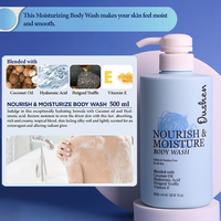 Oushen Gel douche parfumé éclaircissant pour le corps Huile d'arbre à thé à la vitamine E Liquide apaisant pour la peau Gels douche rafraîchissants à bulles