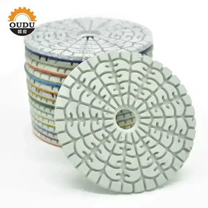 Oudu Chất lượng cao Hot Bán 4 inch ướt kim cương đánh bóng đĩa, ba màu sắc khâu, cần thiết Mài công cụ - Product Image 2