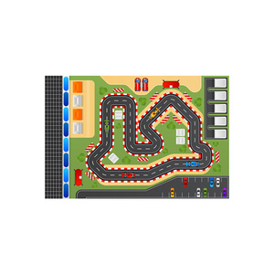 Vui vẻ giáo dục sớm sống đầy đủ thành phố Đường Băng trang trí phòng gia đình Thảm tóc - Product Image 5