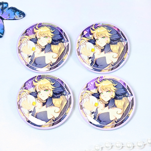 High Quality Anime Tinplate TV &amp; Movie Character Holographic Custom Digital Printing <strong>Cute</strong> <strong>Button</strong> Badge <strong>Pin</strong> Blank Safety <strong>Pin</strong> - Product Image 2