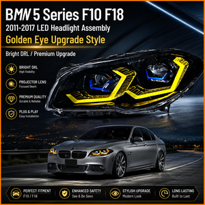 Conjunto de Faros LED para BMW Serie 5 F10 F11 F18, Actualización OSS con Lente de Proyector Láser Dual Directo, 2011 <span class=keywords><strong>2012</strong></span> 2013 2014 2015 2016 - Product Image 2