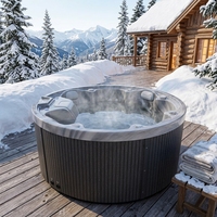 Bain à remous rond d'extérieur professionnel pour 7 personnes, jacuzzi de massage écologique avec certification CE JW-2213