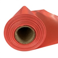 Tissu en fibre de verre enduit de PVC, ignifuge, imperméable, rouge, haute résistance, pour bâche, tente, auvent