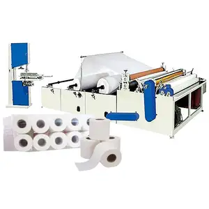 Fijne Kwaliteit Toiletpapier Roll Making Machine Zijdepapier Terugspoelen Machine