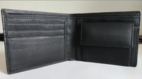 Dompet Pria Kulit Asli Full Grain Vintage Tipis Lipat Desain Minimalis Hitam Panjang Pendek Multi Slot Kartu Tahan Air Untuk Penggunaan Sehari-hari