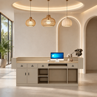 Bureau d'accueil moderne et minimaliste, comptoir personnalisable pour hôtel, bureau, école, salle de sport et salon de beauté