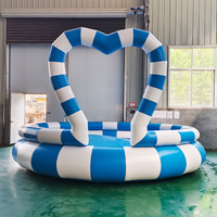 Piscine gonflable en PVC, grande piscine extérieure pour enfants, parc aquatique sur le thème de l'océan, pêche, natation, stand de marché, fosse à sable, pays des rêves