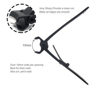 Pinces à ongles de haute qualité marque privée ensemble de <span class=keywords><strong>pédicure</strong></span> professionnel noir Kit de toilettage cadeau pour hommes Clips de carte pour ongles longs - Product Image 4