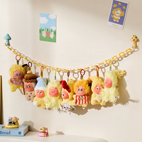 Crochet mural auto-adhésif en forme de champignon mignon, support simple pour poupées en peluche, sans perçage, organisateur de rangement domestique