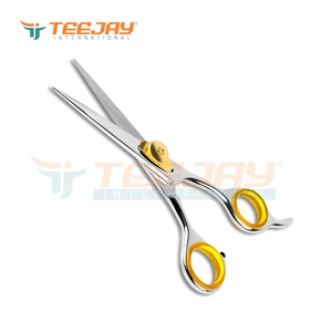 Custom Logo Professional <b>Barber</b> Scissors High Hardness Straight Hair Dressing Shears Stainless Steel <b>Blade</b> Right-Handed Long - Product Image 1