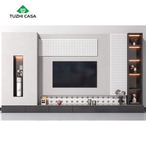 Moderno Soporte <span class=keywords><strong>de</strong></span> <span class=keywords><strong>TV</strong></span> <span class=keywords><strong>Flotante</strong></span> <span class=keywords><strong>de</strong></span> <span class=keywords><strong>Madera</strong></span> con Cajón y Estantes, Muebles Modulares <span class=keywords><strong>para</strong></span> Sala <span class=keywords><strong>de</strong></span> Estar - Product Image 6