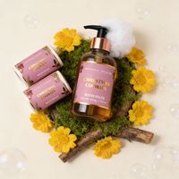Rouleau d'étiquettes adhésives en vinyle imperméable imprimées sur mesure pour bouteilles cosmétiques, sels de bain, emballages de gels douche
