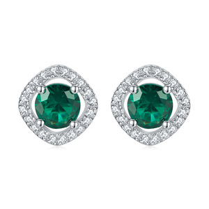 Ensemble de bijoux en argent plaqué Rhodium pour femmes, bague en zircone verte, ensembles de bijoux pour fête, offre spéciale - Product Image 4