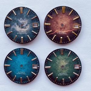 3D printed meteorite <b>face</b> 28.5mm dial watch New 28.5mm stainless steel dial, with calendar accessory, suitable for mechanical wa - Product Image 1