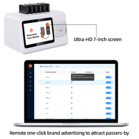 Borne de recharge intelligente à 6 baies avec terminal de paiement sans contact sécurisé - Station de location de table avec charge rapide PD
